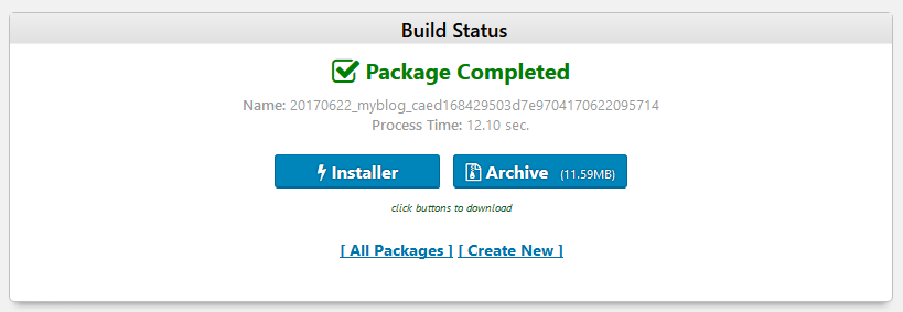 Duplicator installer and archive for backup restore