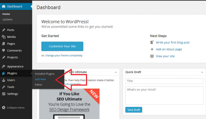 Add new WordPress plugin