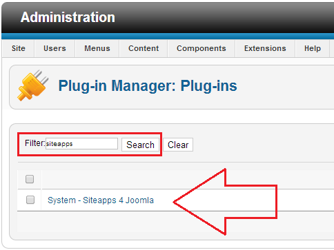 SiteApps plugin Joomla