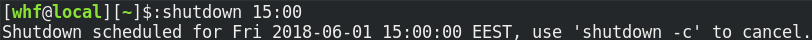 linux schedule shutdown